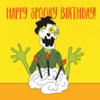 Halloween Happy Spooky Birthday Confetti-exploding Greetings Card
