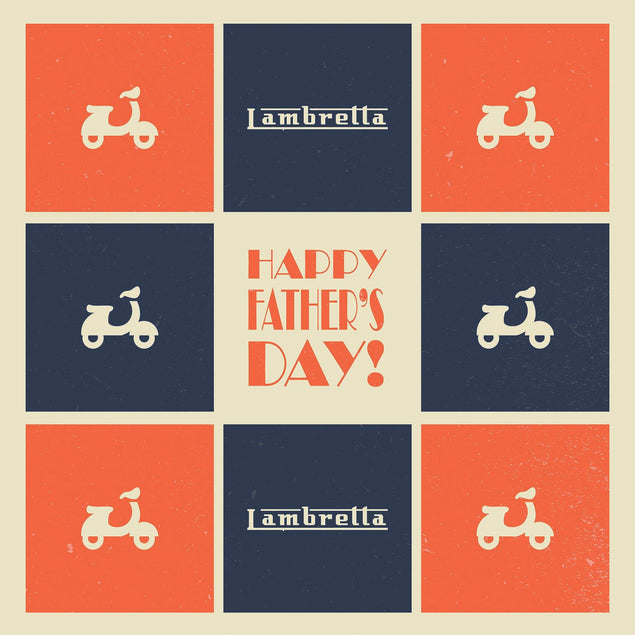 Lambretta Scooter Father's Day Confetti-exploding Greetings Card