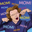 Annoyed Auntie Mom Mom Mom Confetti-exploding Greetings Card