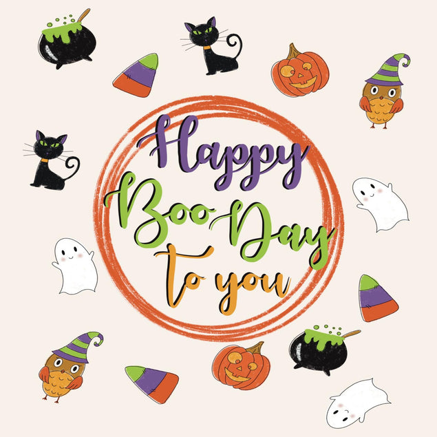 Happy Boo Day Halloween Confetti-exploding Greetings Card
