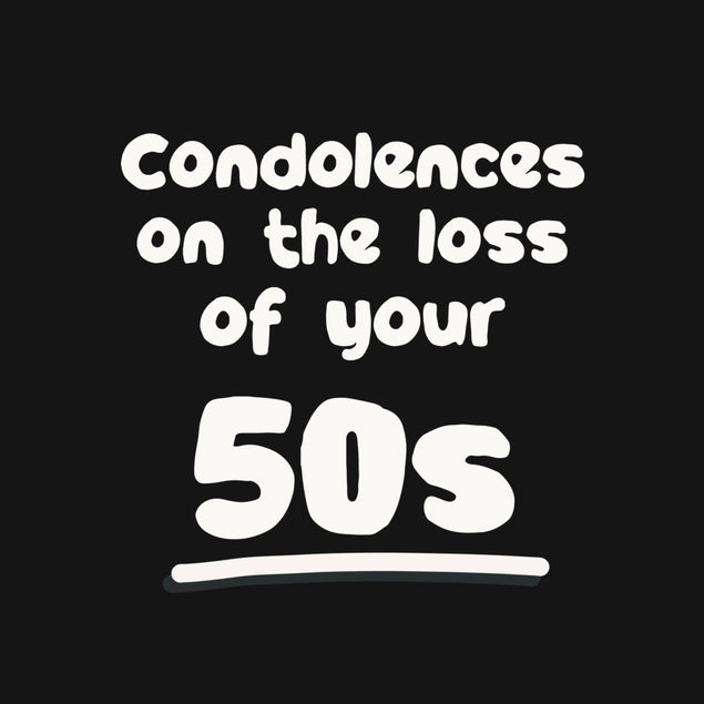 Condolences On The Loss Of Your 50s Birthday Confetti-exploding Greetings Card