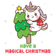 Have A Magical Christmas Unicorn Confetti-exploding Greetings Card