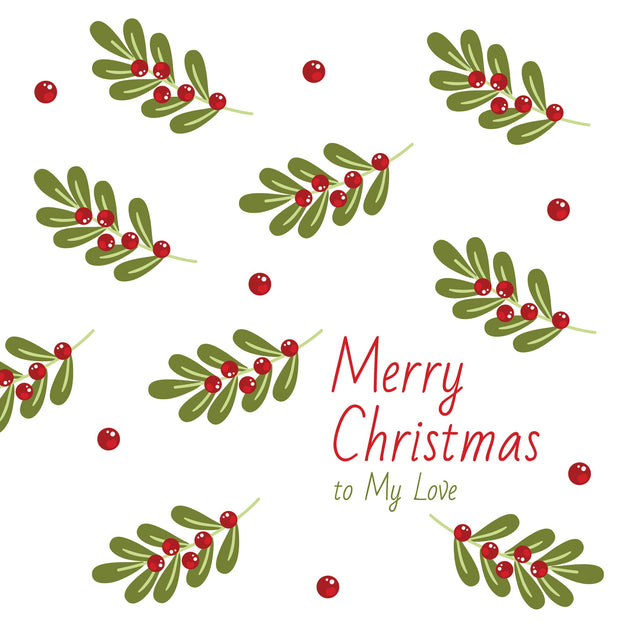 Merry Christmas My Love Mistletoe Confetti-exploding Greetings Card