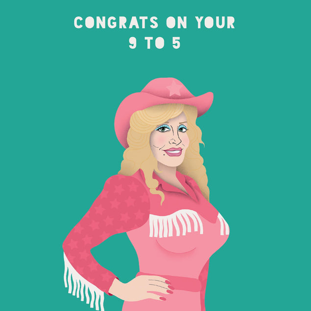 Congrats on Your 9 To 5 Dolly Parton New Job Confetti-exploding Greetings Card