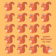 Funny Squirrels Happy Birthday To You Confetti-exploding Greetings Card