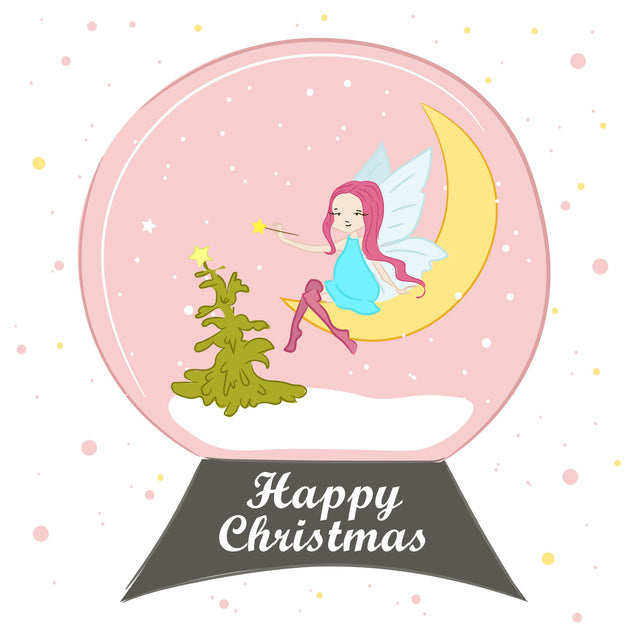 Happy Christmas Goddaughter Fairy In A Snowball Confetti-exploding Greetings Card