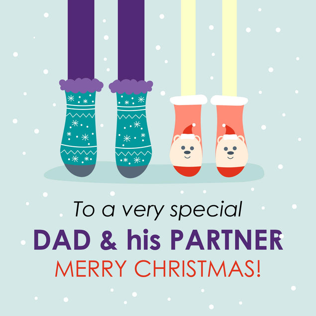 Merry Christmas Dad And His Special Partner Confetti-exploding Greetings Card