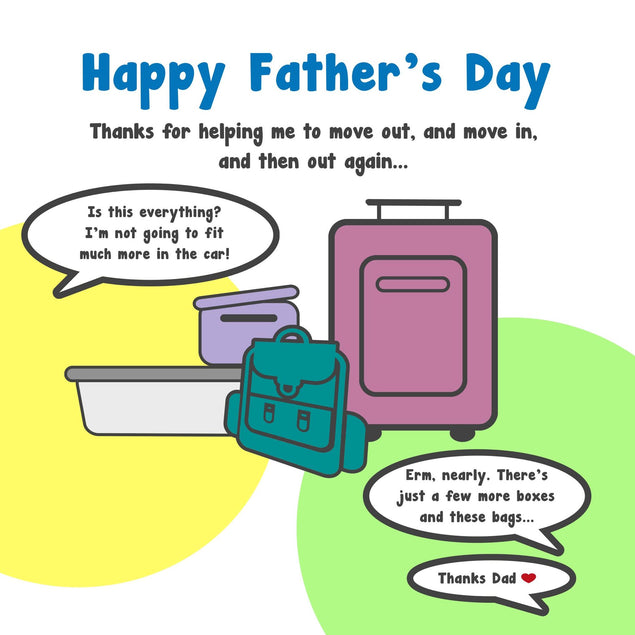 Helping Me Move Out Father's Day Confetti-exploding Greetings Card