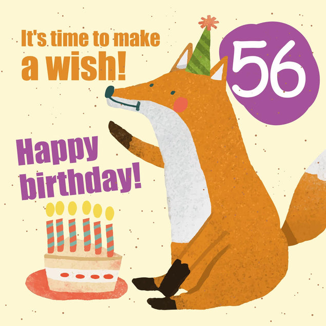 Make a Wish 56th Birthday Confetti-exploding Greetings Card