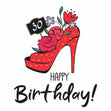 Flower Shoe Happy 30th Birthday Granddaughter Confetti-exploding Greetings Card