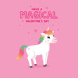 Have A Magical Valentine's Day Adorable Unicorn Confetti-exploding Greetings Card