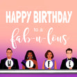 Fab-u-lous Wife Confetti-exploding Greetings Card