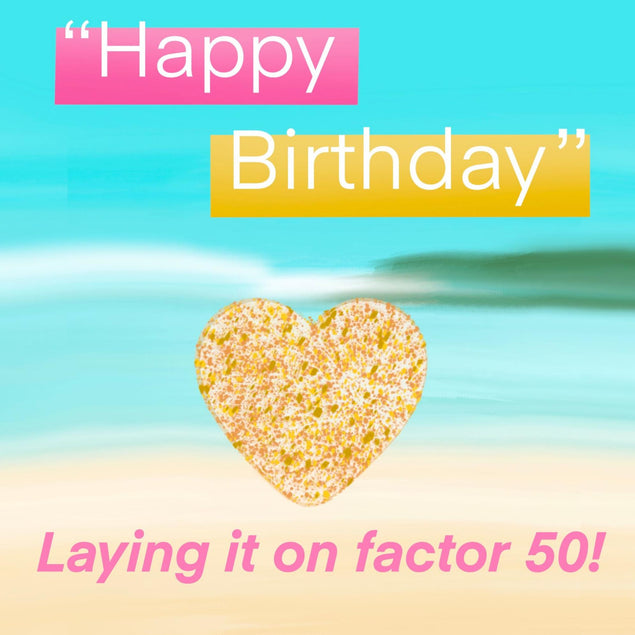 Happy Birthday Factor 50 Confetti-exploding Greetings Card