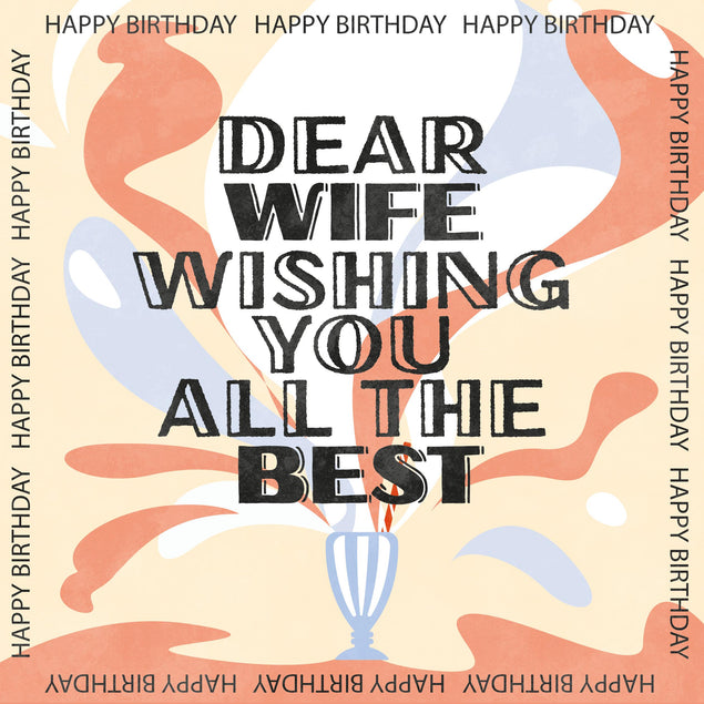 Milkshake Happy Birthday Wife Confetti-exploding Greetings Card