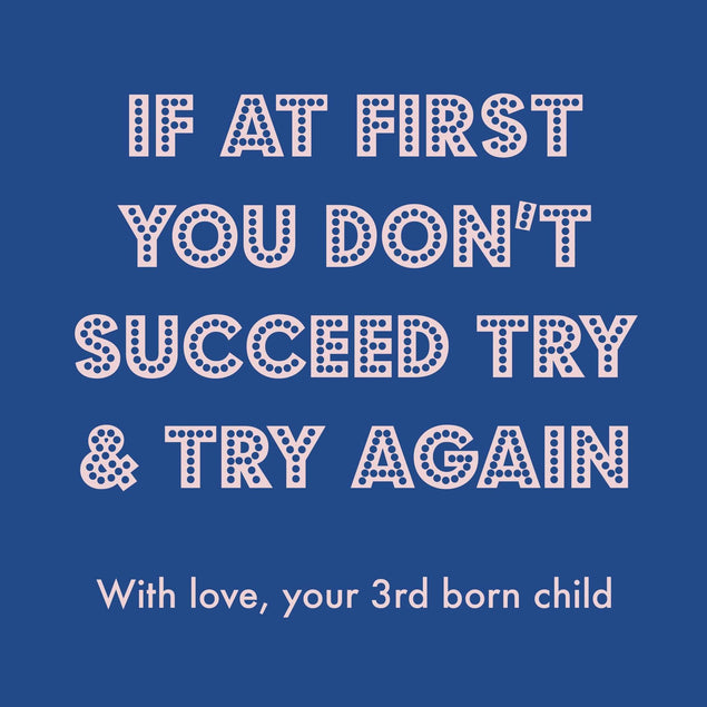 3rd Born Child - Blue Confetti-exploding Greetings Card