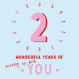 Two Wonderful Years Of You Confetti-exploding Greetings Card