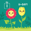 Cute Flowers Happy Birthday Confetti-exploding Greetings Card