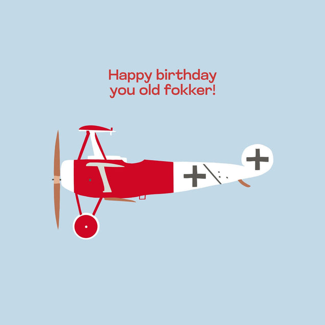 Fokker Birthday Confetti-exploding Greetings Card