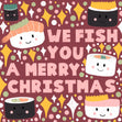 We Fish You A Merry Christmas Sushi Christmas Confetti-exploding Greetings Card
