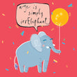 Age is simply irrelephant Confetti-exploding Greetings Card