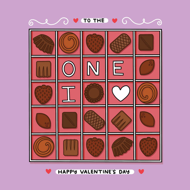 To The One I Love Box Of Chocolates Valentine's Day Confetti-exploding Greetings Card