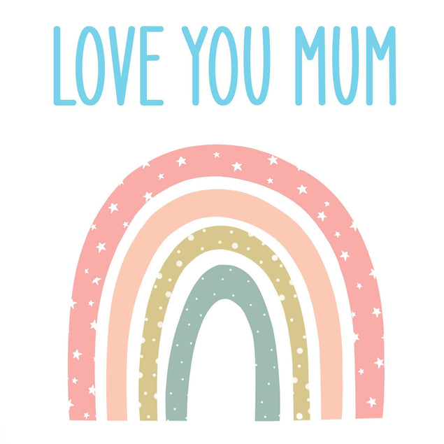 Love You Mum Rainbow Confetti-exploding Greetings Card