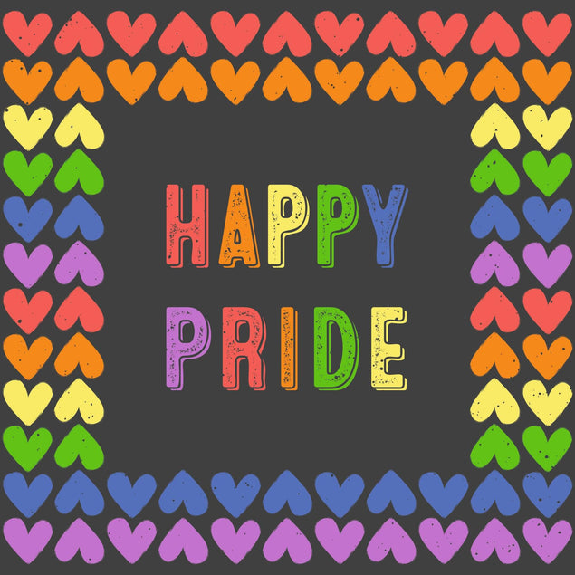 Happy Pride Hearts Confetti-exploding Greetings Card