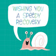 Speedy Recovery Snail Confetti-exploding Greetings Card