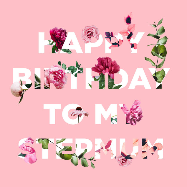 Happy Birthday Stepmum Pink Peonies Confetti-exploding Greetings Card