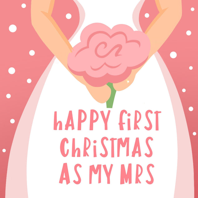First Christmas As My Wife Confetti-exploding Greetings Card
