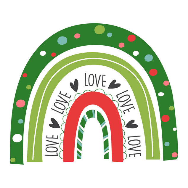 Rainbow Love Christmas Confetti-exploding Greetings Card