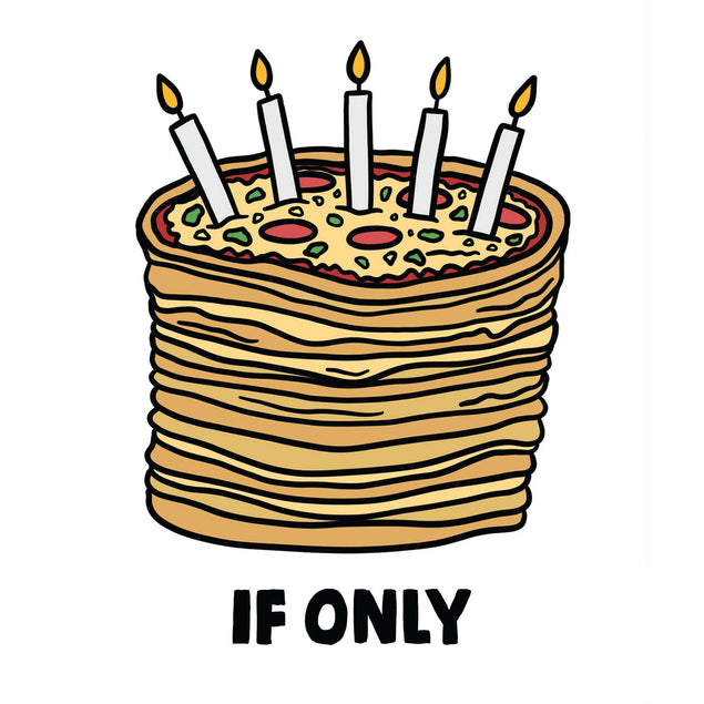 If Only Pizza Cake Confetti-exploding Greetings Card