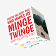 Minge Twinge Confetti-exploding Greetings Card