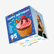 Sweet Cupcake Happy 95th Birthday Confetti-exploding Greetings Card