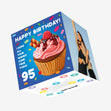 Sweet Cupcake Happy 95th Birthday Confetti-exploding Greetings Card