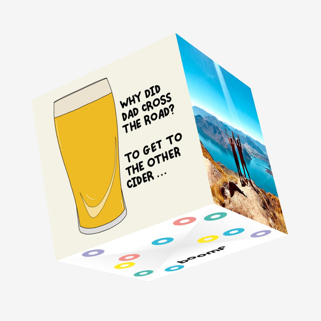 Why Did Dad Cross The Road? Confetti-exploding Greetings Card