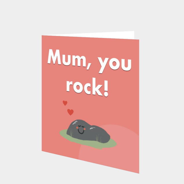 Mom Rocks Card Mum You Rock Card – Boomf
