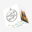 Merry And Brights Minimalist Christmas Bauble Confetti-exploding Greetings Card