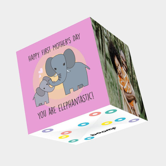 You Are Elephantastic! Bomb 3D Cube Card