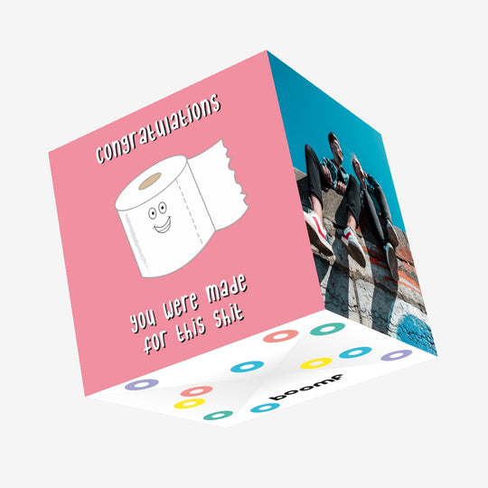 Congratulations you were made for this shit - pink Confetti-exploding Greetings Card