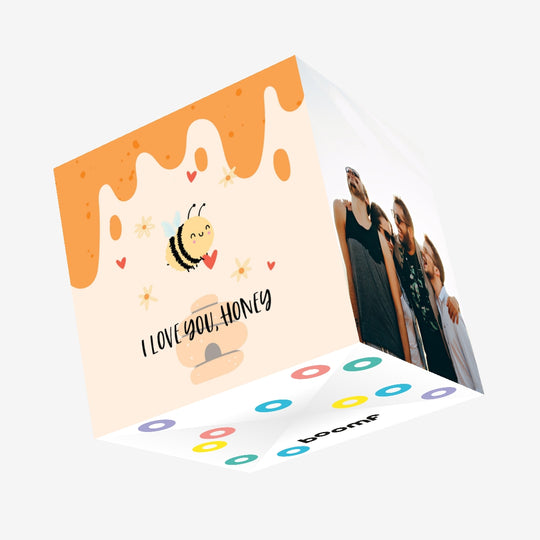 I Love You, Honey Cute Bee Confetti-exploding Greetings Card