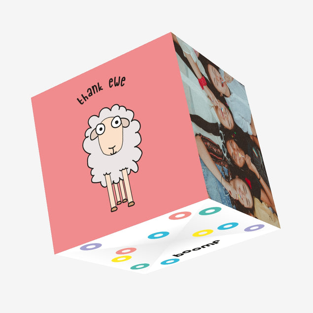Thank Ewe Confetti-exploding Greetings Card