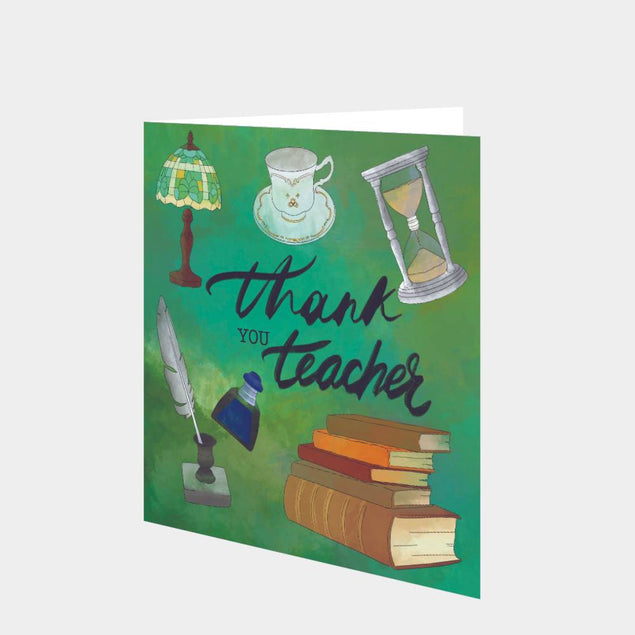 Thank You Teacher Books Card