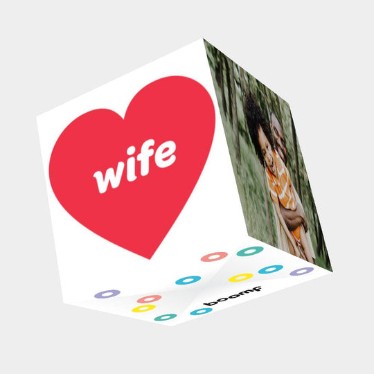 Wife Bomb 3D Cube Card