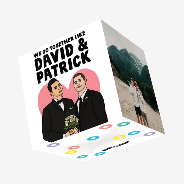 David & Patrick Confetti-exploding Greetings Card