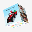 Funny Tractor Happy Winter Holidays Confetti-exploding Greetings Card