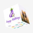 Happy Birthday Eggplant Confetti-exploding Greetings Card