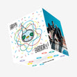 Happy Birthday Crayon Sloth With A Birthday Hat Confetti-exploding Greetings Card