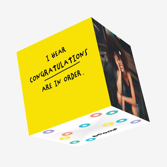 Congratulations Are In Order Confetti-exploding Greetings Card