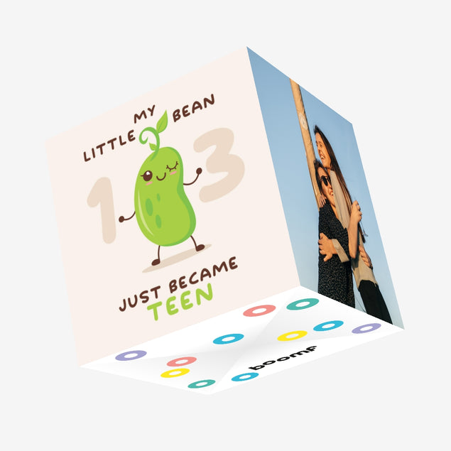 Happy 13th Birthday My Little Bean Confetti-exploding Greetings Card